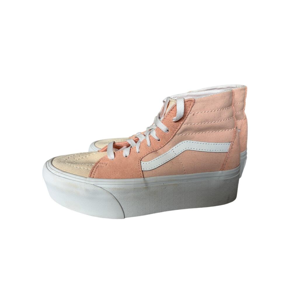 Vans Sk8-Hi Platform Sneakers Pink & Cream Women's Size 6
